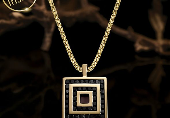 Mens Jewelry Shops Nano Gold Necklace with Bible Inside from My Nano Jewelry